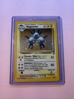 Pokemon TCG Magneton 9/130 Unlimited Holo Rare Base Set 2 - Image 2