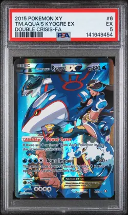 Team Aqua's Kyogre EX 6/34 Pokemon PSA 5 Double Crisis NEW CERT! Full Art Holo - Image 1