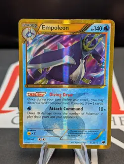 EMPOLEON 117/116 PLASMA FREEZE SECRET RARE POKEMON TCG DAMAGED READ - Image 1