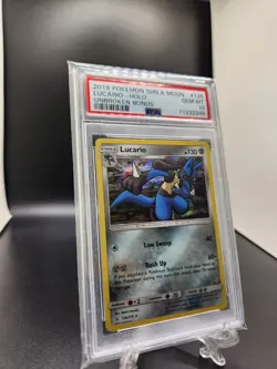 2019 Pokemon Sun & Moon Unbroken Bonds Lucario Holo 126/214 PSA 10 [POP 12] - Image 2