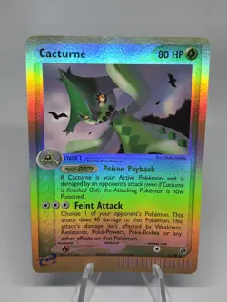 Pokemon TCG Cacturne EX Sandstorm 2/100 Reverse Holo Rare WOTC Vintage - Image 1