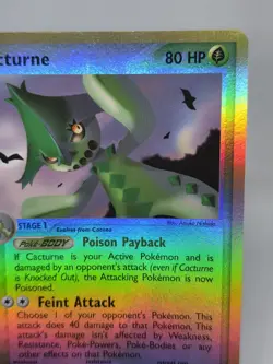 Pokemon TCG Cacturne EX Sandstorm 2/100 Reverse Holo Rare WOTC Vintage - Image 3