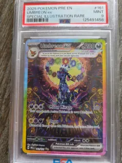 UMBREON ex #161- SIR-2025- POKEMON PRE EN PSA MINT 9 - Image 5