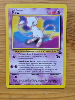 Pokemon TCG Mew #8 Black Star Promo Rare Vintage LP/NM WOTC. - Image 1