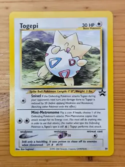 Pokemon TCG Togepi Black Star Promo #30 LP/NM WOTC. - Image 1