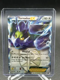 Pokemon 2013 Black and White Plasma Freeze #98/116 Tornadus EX Holo Team Plasma - Image 1