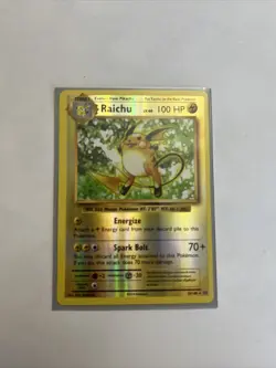 Pokemon TCG Raichu XY Evolutions 36/108 Reverse Holo Holo Rare - Off Centered - Image 1