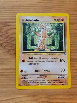 Pokemon TCG Sudowoodo Neo Genesis 77/111 Regular Unlimited Common LP WOTC. - Image 1
