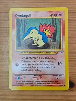 Pokemon TCG Cyndaquil 61/105 Neo Destiny Unlimited LP WOTC. - Image 1