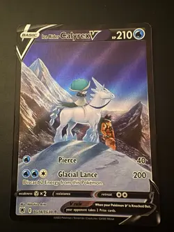 Pokemon Ice Rider Calyrex V TG14/TG30 SWSH Astral Radiance Full Art UR Holo NM - Image 3