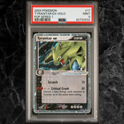 Pokemon Tyranitar ex 17/17 PSA 9 MINT HOLO 2004 POP Series 1 w/ GradedGuard 💎 - Image 2