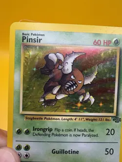 Pinsir 9/64 Rare Holo Jungle Pokemon Card TCG Vintage 1999 LP+ - Image 3