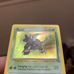 Pokemon TCG Pinsir Jungle Holo Card 9/64 Unlimited Rare, Vintage LP Condition - Image 3