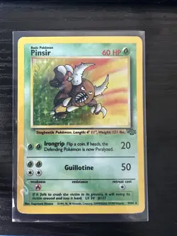 Pokemon TCG Pinsir Jungle Holo Card 9/64 Unlimited Rare, Vintage LP Condition - Image 1