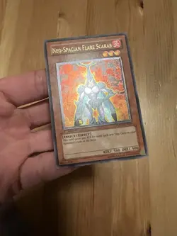Yugioh Neo-Spacian Flare Scarab 1st Edition Ultimate Rare POTD Lightly Played - Image 3