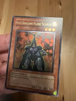 Yugioh Neo-Spacian Flare Scarab 1st Edition Ultimate Rare POTD Lightly Played - Image 5