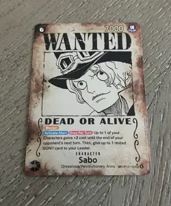 Wanted Dead or Alive Sabo SP OP13-120 SEC Alt Art English EN Rare One Piece - Image 1