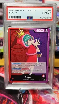 2025 One Piece OP 10 En Sugar Royal Blood #003 PSA 10 Gem Mint - Image 1