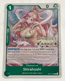 2026 One Piece Shirahoshi Vol. 7 Judge Pack Gold Stamp English OP11-030 - Image 1
