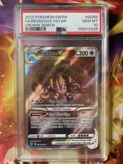 PSA 10 Pokemon Regigigas VSTAR GG55/GG70 Crown Zenith: Galarian Gallery Holo - Image 1