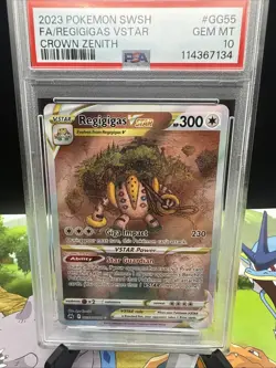 Pokemon TCG Regigigas VSTAR GG55/GG70 Crown Zenith: Galarian Gallery PSA 10 - Image 1
