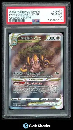 2023 POKEMON CROWN ZENITH #GG55/GG70 REGIGIGAS VSTAR GALARIAN GALLERY PSA 10 - Image 1