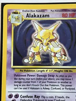 Alakazam 1/102 Base Set Holo Unlimited Rare Pokemon Card TCG #V2 - Image 3
