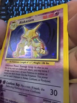 Alakazam 1/102 Base Set Holo Rare Unlimited Pokemon TCG Card - Image 2