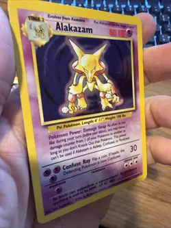 Alakazam 1/102 Base Set Holo Rare Unlimited Pokemon TCG Card - Image 3