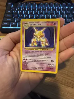 Alakazam 1/102 Base Set Holo Rare Unlimited Pokemon TCG Card - Image 4