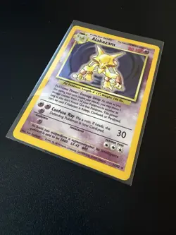 Alakazam 1/102 Base Set Unlimited Holo Rare Pokemon Card TCG MP - Image 1