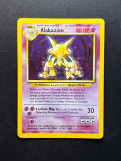 Alakazam Holo 1/102 1999 Pokemon Card Rare Base Set Unlimited TCG - Image 1