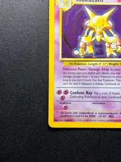 Alakazam Holo 1/102 1999 Pokemon Card Rare Base Set Unlimited TCG - Image 5