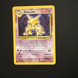 Alakazam 1/102 Base Set Unlimited (1999) Holo Rare Card Vintage WOTC Pokemon TCG - Image 1