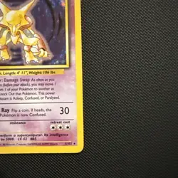 Alakazam 1/102 Base Set Unlimited (1999) Holo Rare Card Vintage WOTC Pokemon TCG - Image 4