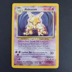 Alakazam Holo 1/102 1999 Pokemon Card Rare Base Set Unlimited TCG - Image 1