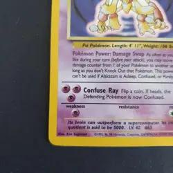 Alakazam Holo 1/102 1999 Pokemon Card Rare Base Set Unlimited TCG - Image 5