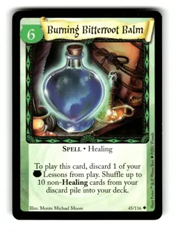 2001 Harry Potter Trading Card Game Burning Bitterrroot Balm 45/116 U - Image 1