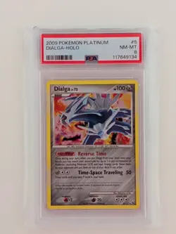 2009 Pokemon Platinum Dialga Holo #5 PSA 8 NM-MT Legendary Card - Image 1