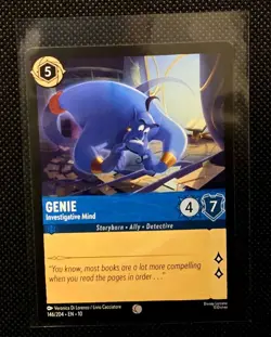 Disney Lorcana Genie Investigative Mind Card - Near Mint - Storyborn Ally Detect - Image 1