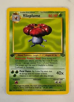 Vileplume 31/64 Jungle 1st First Edition Non Holo, Pokemon TCG Raw Card, NM - Image 1