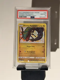 Pokemon TCG Shining Rayquaza Holo Rare Card Shining Legends 56/73 PSA 10 - Image 1