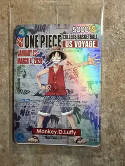 One Piece CCG Monkey.D.Luffy BVB x One Piece Match Day '26 Promo Card Sealed - Image 1