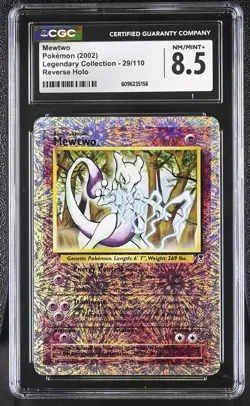 CGC 8.5 Mewtwo 2002 Legendary (Collection) 29/110 Reverse Holo Pokemon Card - Image 1