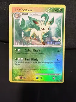 Leafeon 24/100 Platinum Stamped Promo Reverse Holo Vintage Pokemon Card - Image 1