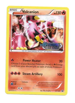 Pokemon TCG card Volcanion Steam Siege Black Star Promo XY145 - Image 1