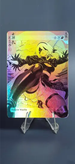 2B, Waifu the Gathering, Custom Anime Nier Automata Trading Card - Image 3