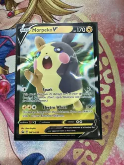 Pokemon TCG: Morpeko V SWSH056 Holo Rare Black Star Promo Card NM - Image 1