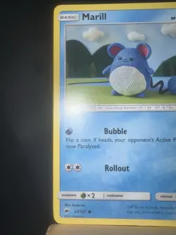 Marill 34/147 Sm-Burning Shadows Regular LP/NM ASAKA lto Pokemon TCG Card - Image 5