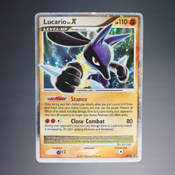 2007 POKEMON TCG LUCARIO LV.X DP12 DIAMOND+PEARL BLACK STAR PROMO CARD FOIL TC - Image 1